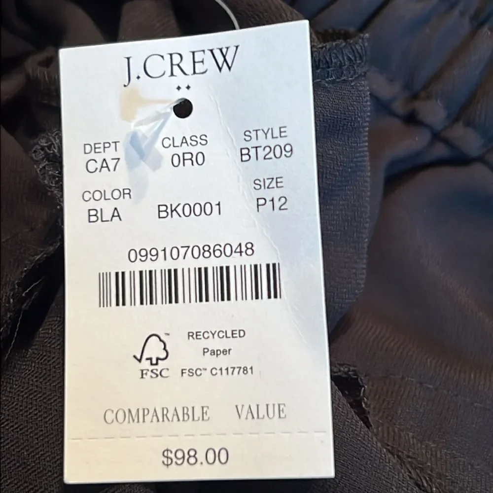 J Crew Jamie Pant 12P Navy blue‎